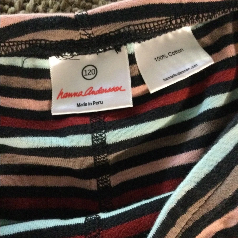 Hanna Andersson Striped Pajama Bottoms - Red, Blue, Black